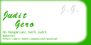 judit gero business card