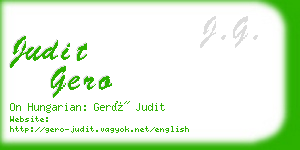 judit gero business card